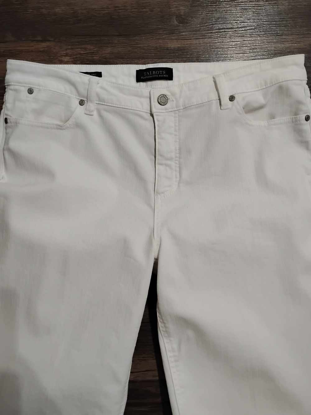 Talbots White Slim Ankle Five-Pocket Jeans - Picture 3 of 7